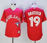 Toronto Blue Jays #19 Jose Bautista Red New Cool Base 40TH Anniversary Stitched Baseball Jersey,baseball caps,new era cap wholesale,wholesale hats